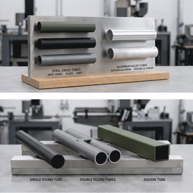 Public OEM frame material and tube-format examples