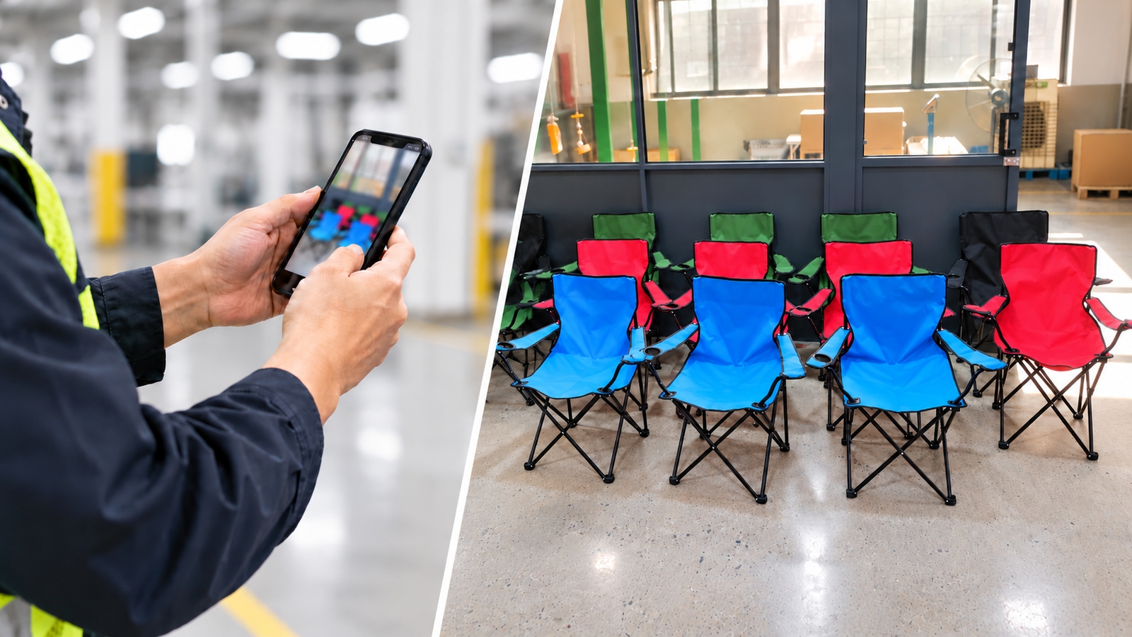 Finished-chair inspection and smartphone documentation reference